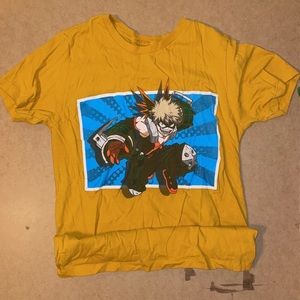 Funimation My Hero Academia Katsuki Bakugo Tee, Small, Yellow